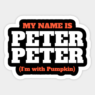 Halloween Couple: Peter Pumpkin Eater Sticker